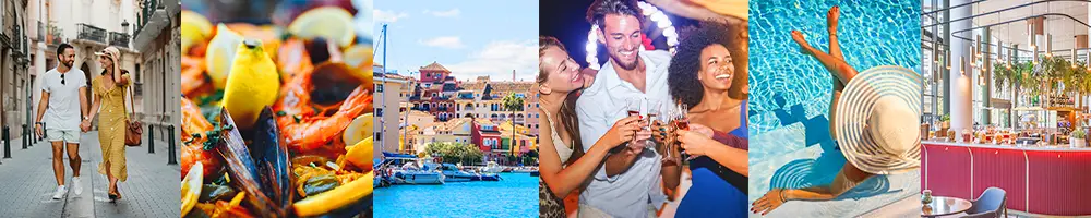 Collage of people and places in Valencia