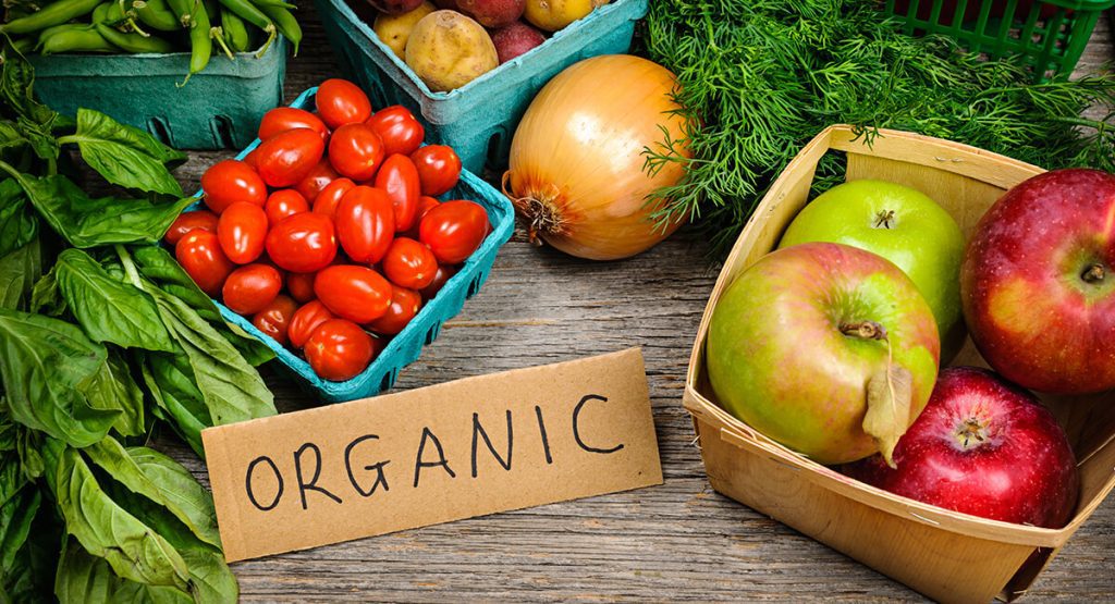 Organic fruits and veggies