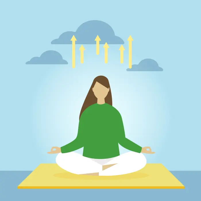 Illustration of brain fog lifting