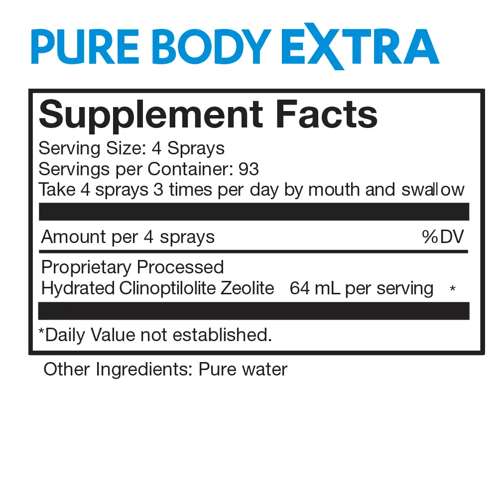 Pure Body Extra Supplement Facts
