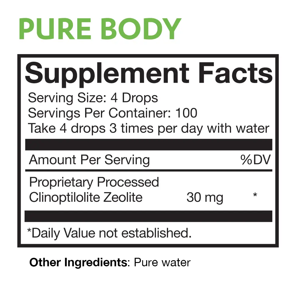 Pure Body Supplement Facts